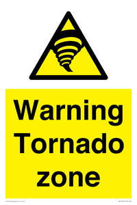 Warning Tornado zone